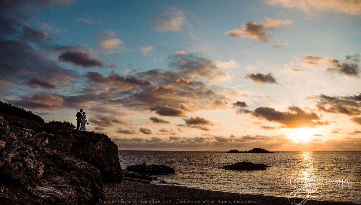 Cérémonie laïque sur l’île des Embiez {Dorine et Roman, 6 octobre 2018}